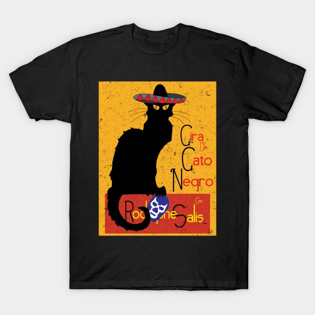 El Gato Negro, Le Chat Noir, Rodolphe Salis T-Shirt by JDP Designs